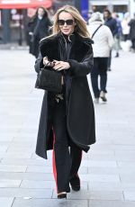 AMANDA HOLDEN Leaves Global Studios Heart Breakfast Show in London 11/30/2023
