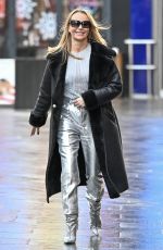 AMANDA HOLDEN Leaves Global Studios Heart Breakfast Show in London 12/12/2023