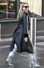 AMANDA HOLDEN Leaves Global Studios Heart Breakfast Show in London 12/12/2023