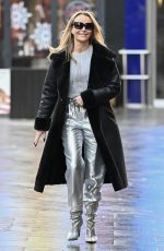 AMANDA HOLDEN Leaves Global Studios Heart Breakfast Show in London 12/12/2023