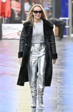 AMANDA HOLDEN Leaves Global Studios Heart Breakfast Show in London 12/12/2023