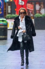 AMANDA HOLDEN Leaves Global Studios Heart Breakfast Show in London 12/13/2023