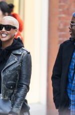 AMBER ROSE and Chris Rock Out in New York 12/27/2023