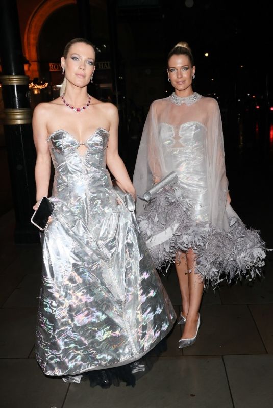 AMELIA and ELIZA SPENCER Leaves Fashion Awards in London 12/04/2023