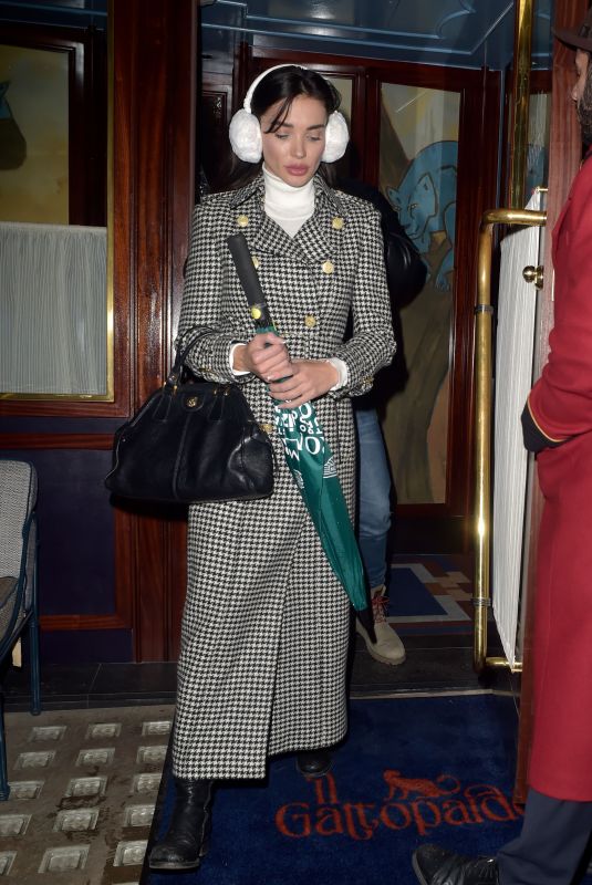 AMY JACKSON Leaves IL Gattopardo in London 12/07/2023