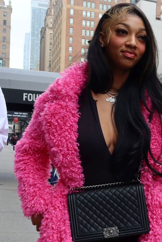 ANGEL REESE Out at Penn Station in New York 12/25/2023
