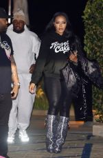 ANGELA SIMMONS Leaves Nobu in Malibu 12/30/2023