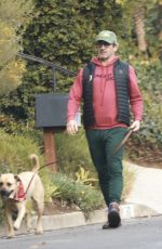 ANNA OSCEOLA and Jon Hamm Out with Their Dog in Los Angeles 12/26/2023