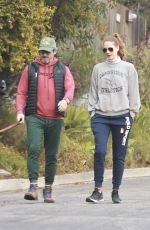 ANNA OSCEOLA and Jon Hamm Out with Their Dog in Los Angeles 12/26/2023
