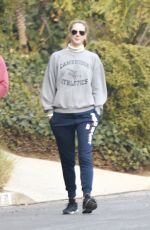 ANNA OSCEOLA and Jon Hamm Out with Their Dog in Los Angeles 12/26/2023