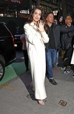ANNE HATHAWAY Arrives at Tonight Show Starring Jimmy Fallon in New York 08/12/2023
