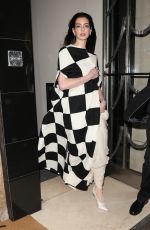 ANNE HATHAWAY Leaves 2023 Fashion Awards in London 12/04/2023