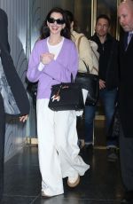 ANNE HATHAWAY Leaves Tonight Show in New York 12/08/2023