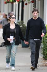 ASHLEY BENSON and Brandon Davis on a Lunch Date at The Grill in Beverly Hills 12/27/2023