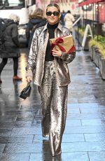 ASHLEY ROBERTSB Leaves Heart Breakfast Show at Global Studios in London 12/12/2023