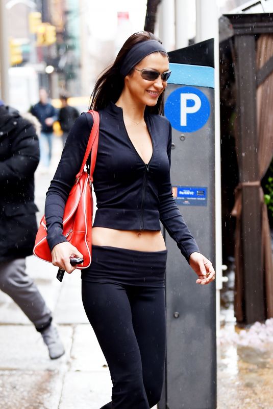 BELLA HADID Out and About in New York 12/18/2023