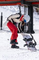 BETHENNY FRANKEL at Solo Snowboarding Session in Aspen 12/23/2023