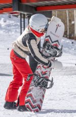 BETHENNY FRANKEL at Solo Snowboarding Session in Aspen 12/23/2023