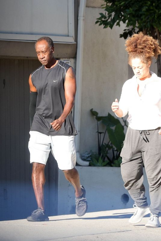 BRIGID COULTER and Don Cheadle Out for Morning Walk in Los Angeles 12/16/2023