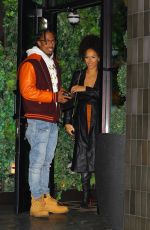 BRITTANY BELL Leaves Catch Steak in West Hollywood 12/28/2023
