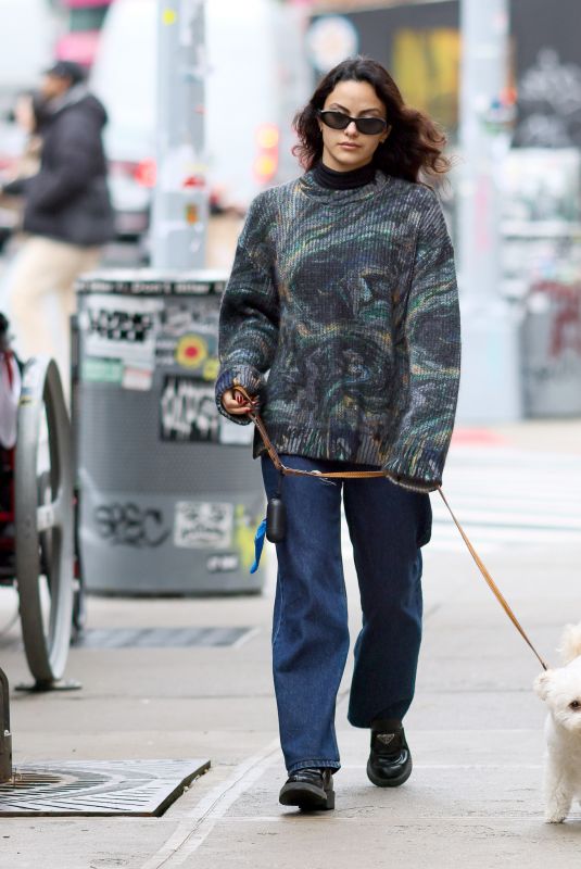 CAMILA MENDES Out with Her Dog in New York 12/28/2023