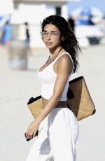 CHANTEL JEFFRIES Enjoying a Serene Beach Day in Miami 12/26/2023