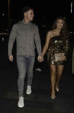 CHARLOTTE DAWSON and Matt Sarsfield on a Date Night at Sexy Fish in Manchester 12/15/2023