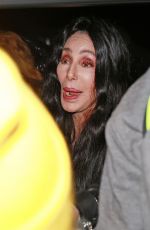 CHER Leaves NBC Studios at 30 Rockefeller Plaza in New York 12/06/2023