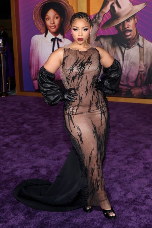 CHLOE BAILEY at The Color Purple Premiere in Los Angeles 12/06/2023
