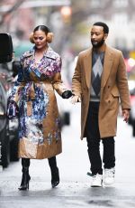 CHRISSY TEIGEN and John Legend Arrives at Rockefeller Center in New York 12/27/2023