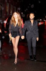 CHRISSY TEIGEN and John Legend Arrives at The Polo Bar in New York 12/28/2023