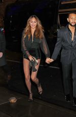 CHRISSY TEIGEN and John Legend Arrives at The Polo Bar in New York 12/28/2023