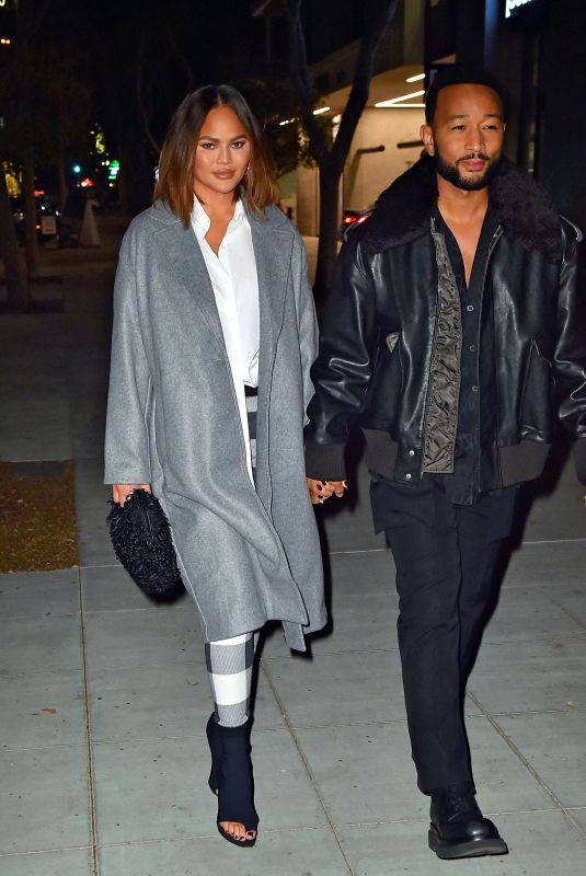 CHRISSY TEIGEN and John Legend Night Out in West Hollywood 12/04/2023