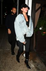 CHRISSY TEIGEN and John Legend on a Dinner Date at Bondst Japanese Testaurant in New York 12/29/2023