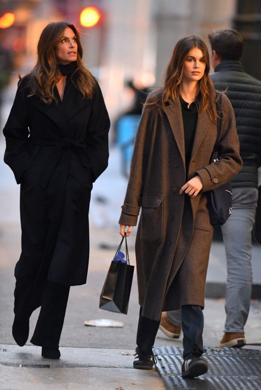 CINDY CRAWFORD and KAIA GERBER Out Shopping in New York  12/12/2023