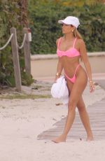CINDY PRADO in a Pink Bikini at a Beach in Miami 12/04/2023