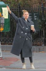 CLAIRE DANES Out to Hail a Taxi in New York 12/08/2023