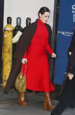 CLAIRE FOY Arrives and Leaves Good Morning America in New York 12/13/2023
