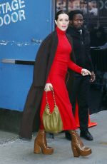 CLAIRE FOY Arrives and Leaves Good Morning America in New York 12/13/2023