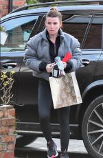 COLEEN ROONEY Carrying Gifts for Her Trainer at Cheshire Gym 12/08/2023