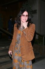 COURTENEY COX Out for Dinner with a Friend at Baltaire Restaurant in Los Angeles 12/11/2023