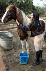 CRYSTAL HOANG Preps for Her New Show Cowboy Dreamland in Malibu 12/29/2023