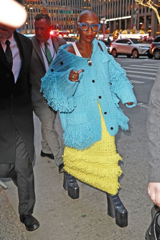 CYNTHIA ERIVO Leaves NBC Studios in New York 12/19/2023