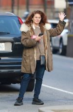 DEBRA MESSING Hailing a Cab in New York 12/26/2023