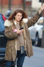 DEBRA MESSING Hailing a Cab in New York 12/26/2023