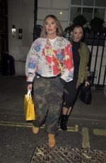 DEMI SIMS and MEGAN BARTON HANSON Leaves Lanagans Brasserie in London 11/30/2023