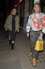 DEMI SIMS and MEGAN BARTON HANSON Leaves Lanagans Brasserie in London 11/30/2023