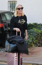 DENISE VAN OUTEN with Her Luggage Leaves Marbella 12/23/2023
