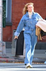DIANE KRUGER in Denim Jumpsuit Out in New York 11/16/2023