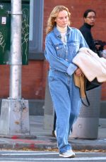 DIANE KRUGER in Denim Jumpsuit Out in New York 11/16/2023